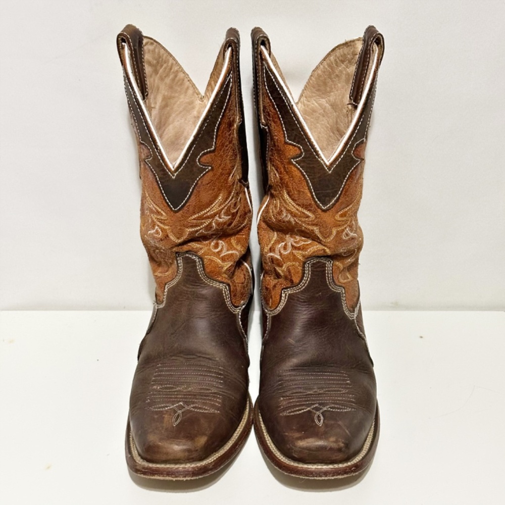 Rudel Square Toe Heeled Cowboy Boots